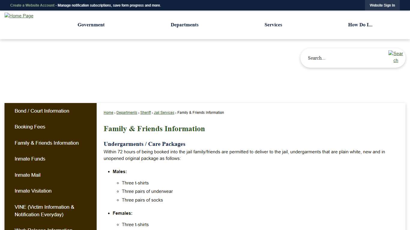 Family & Friends Information | Montcalm County, MI