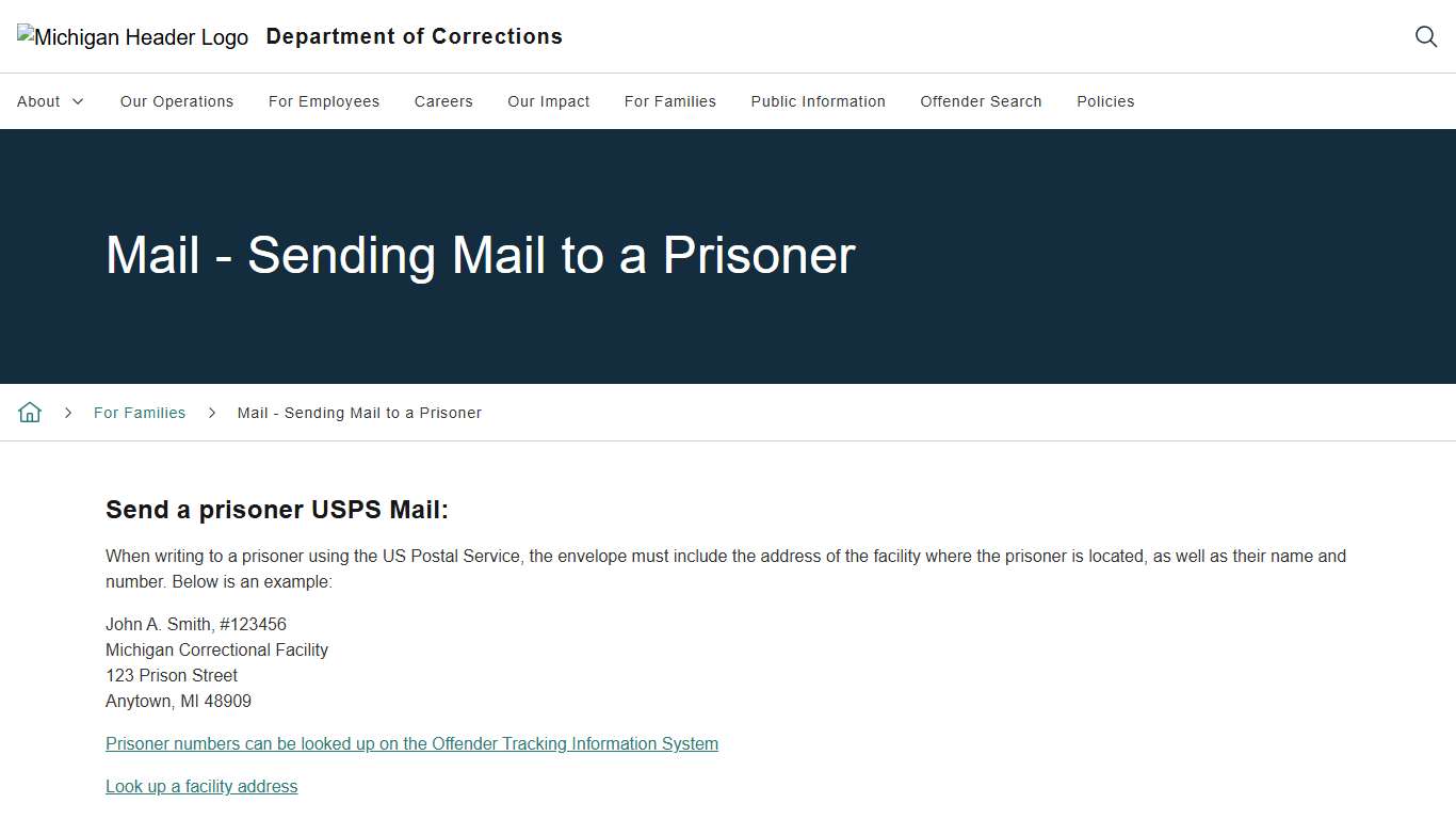 Mail - Sending Mail to a Prisoner